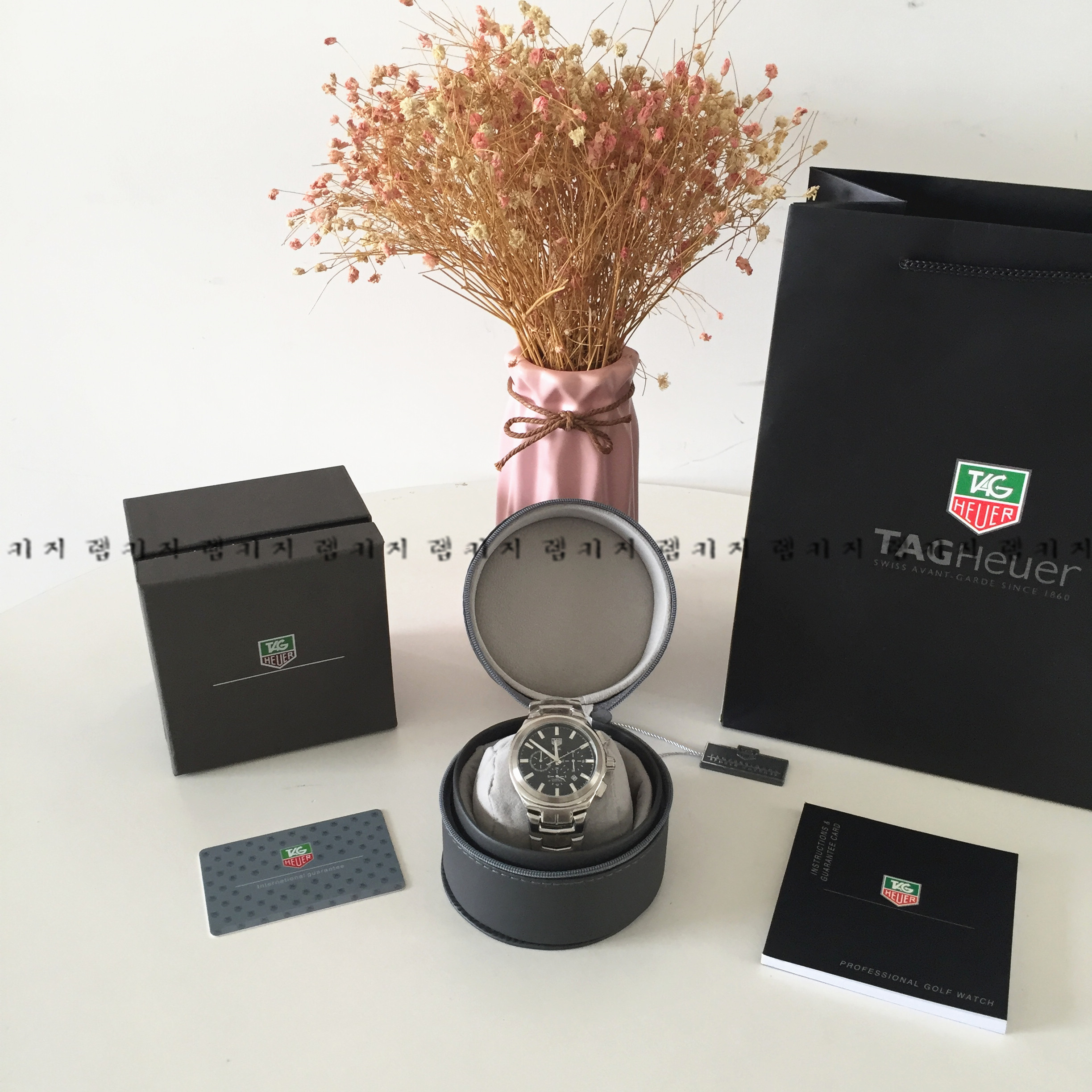 태그호이어 블랙다이얼 칼리버 17 메탈시계